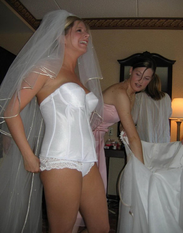 You Would Never Think That This Shy Bride Is Such A Slut!  